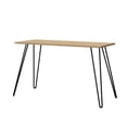 thumbnail image 4 of GDF Studio 50.8" Writing Desk with Hairpin Legs, Compact Workstation, Walnut and Black, 4 of 10