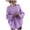 Purple, variant on Brilliant Sweaters for Women Clearance $5.00 Women Winter Casual Round Neck Long Sleeve Solid Color Sweater Loose Knitwear Jumper Tops Lightweight Mid Length Purple S