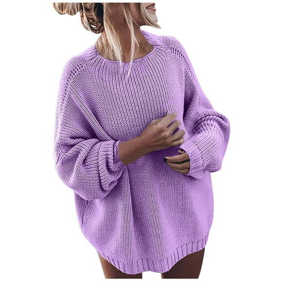 ShomPort Women's Oversized Sweaters Long Sleeve Mock Neck Knit Pullover Casual Loose Sweater