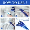 thumbnail image 3 of Limpiador de persianas, cepillo Hiware para ventanas, 5 unidades de microfibra, 3 of 7