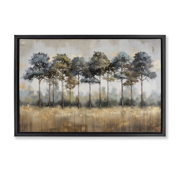 Stupell Industries Green & Blue Forest Grove Black Framed Floater Canvas Wall Art, design by Creative Studio