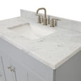 thumbnail image 5 of Ariel Hamlet 43 In. Rectangle Sink Vanity With Carrara White Countertop In Grey, 5 of 10