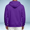 thumbnail image 4 of Zip Up Hoodie Men Long Sleeve Lightweight Solid Color Plain Hooded Sweatshirts Casual Fall Spring Track Jackets, 4 of 7