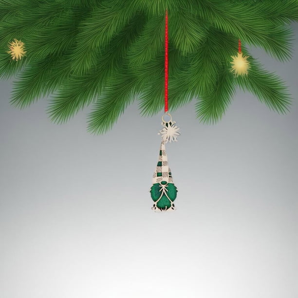 Colgante de Madera Xihbxyly Forma de Gnomo Decoración Del Hogar de Navidad
