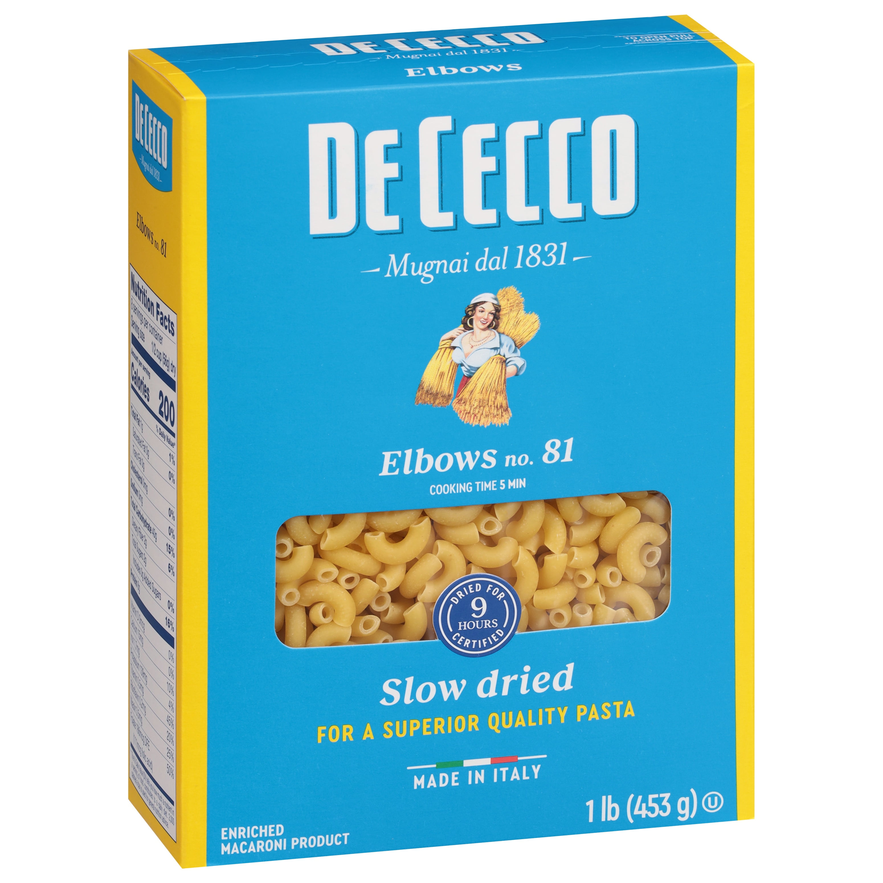 (5 pack) De Cecco Elbows No.81 Pasta, 16 oz