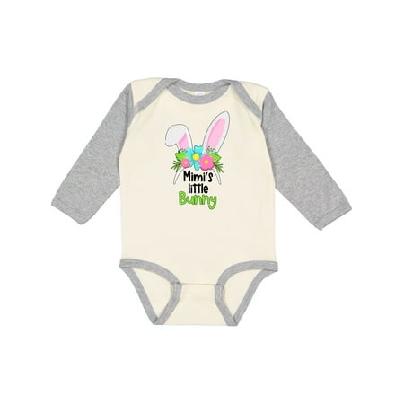 

Inktastic Mimi s Little Bunny Cute Easter Bunny Ears Gift Baby Boy or Baby Girl Long Sleeve Bodysuit