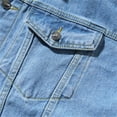 thumbnail image 5 of ZHOUCHANKIDS Men's Hooded Denim Jacket - 2025 Spring Autumn Fashion Loose Plus Size Trucker Hooded Fashion Loose Oversized Denim Jacket Coat Outwear Light Blue, 5 of 7
