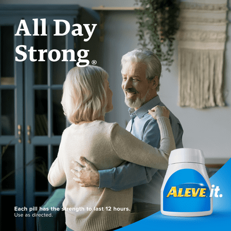 Aleve Pain Reliever/Fever Reducer Naproxen Sodium Tablets, 220 mg, 24 Ct