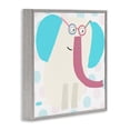 thumbnail image 2 of Stupell Industries Contemporary Electric Blue Elephant Gray Framed Giclee Art, 12 x 12, by Carla Daly, 2 of 8