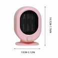 thumbnail image 3 of Eespoir Portable Indoor Space Heater, Small Desk Heater, Portable Heater with Overheat and Tip-Over Protection, Quiet and Energy Efficient Heating, Pink, 3 of 7