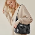 thumbnail image 6 of ICOLRAE Hobo Bag for Women Work Large Vegan Leather Slouchy Hobo Bags With Zipper Ladies Travel Weekender Bag, 6 of 8