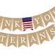 thumbnail image 4 of 1 Juego de pancartas colgantes, gracias, escudo de veteranos, pancartas de arpillera para el Día de los Veteranos, 4 of 5