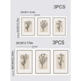 thumbnail image 5 of 3pcs Floral Pattern Unframed Painting, Abstract Wall Art Prints For Home Decor, 5 of 5