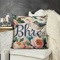 thumbnail image 2 of YINGXI Season Greeting Throw Pillow Covers Quote Words Rose Flower Farmhouse Decor () 12x12in, 2 of 5