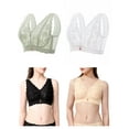 thumbnail image 4 of Women Lace Bra See through No Underwire Thin Plus Size Bras, 4 of 7