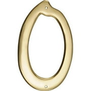 Hillman Group 847042 4 in. Brass Nail-On Traditional House Number 0 - 3 per Pack 3 Piece