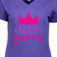 thumbnail image 4 of Inktastic Nap Queen, Princess, Crown, Stars, Sleep, Sleeping Women's V-Neck T-Shirt, 4 of 5