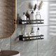 thumbnail image 1 of QPENWEI 30CM Etagere Douche sans Percage, Douche Etagere Salle de Bain Noir Étagère Douche Acier Inoxydable Etageres Douche Murale, 1 of 3