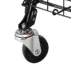 Mainstays Deluxe Rolling Shopping Cart - Black Metal