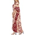 thumbnail image 2 of HAPPY BAY Women's Summer Loose Caftan Long Night Evening Gown Loungewear Dashiki House Dresses for Women 2X-3X Brown, Lizard, 2 of 5