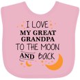 thumbnail image 3 of Inktastic I Love My Great Grandpa to the Moon and Back Boys or Girls Baby Bib, 3 of 4