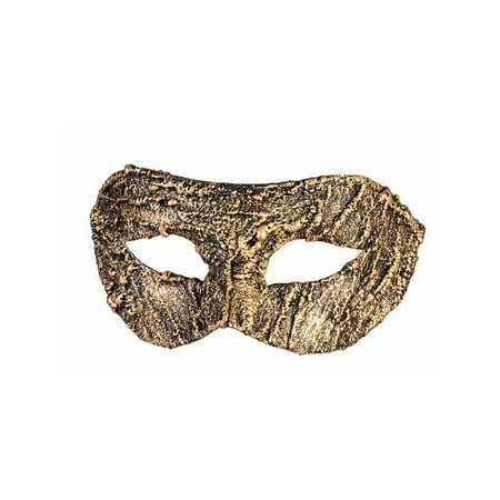 Halloween Textured Half Mask Gold