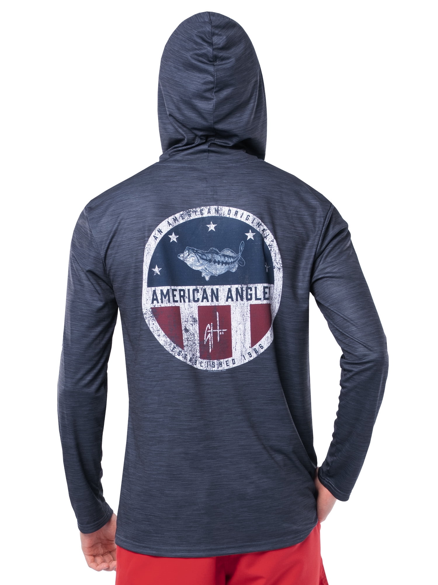 GH BY GUY HARVEY Men's Long Sleeve Sun Protection American Angler Hoodie