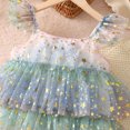 thumbnail image 4 of XASZHN Robe d'Été pour Filles Manches Volantes Fête de Vacances Robe de Danse Vêtements Rose 4-5 Ans Robe Décontractée pour Enfants, 4 of 6