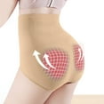 thumbnail image 3 of Bigersell Cotton Bikini Underwear Women Clearance Cotton Underwear Women Cheeky Panty Style P-1046 Nylon Period Panties Thong Briefs Mid Waist Women Cheeky Panties Beige One Size, 3 of 6