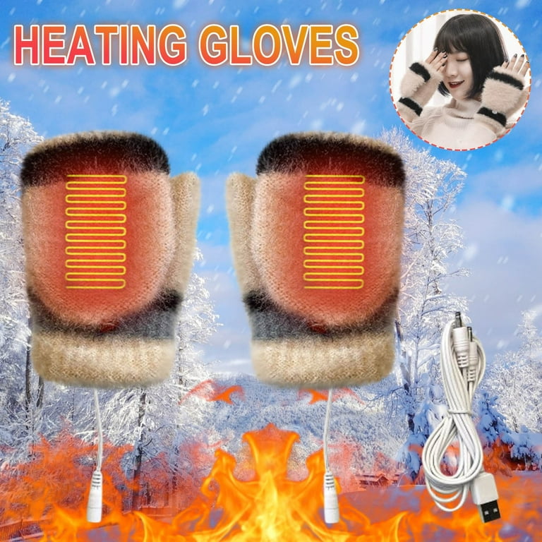 Rbaofujie Winter Fingerless Gloves for Women, Warm Convertible