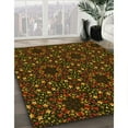 thumbnail image 2 of Ahgly Company Indoor Square Patterned Blood Night Red Area Rugs, 6' Square, 2 of 6