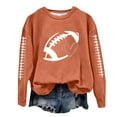 thumbnail image 7 of zaveiop Game Day Outfits for Women Long Sleeve Sunday Football Graphic Tops Lightweight Casual Cute Fall Fashion Pullover (Z-Orange, L), 7 of 7