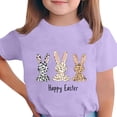 thumbnail image 1 of Manga Corta Crop Top para Niños Pascua Impresa Cuello Redondo Casual Camiseta, Niños Camisa de Manga Corta Ropa de Juego Suave, 1 of 5