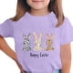 thumbnail image 2 of Blusas y camisas de manga corta con cuello redondo Camiseta estampada de manga corta de Pascua para niños Cuello redondo Manga corta Casual Versátil Para niñas Niños Top de poliéster, 2 of 5