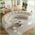 thumbnail image 4 of 6-Module Curved Modular Corduroy Sofa with 4 Pillows – Cozy Sectional for Living Room, Bedroom & Office, 4 of 7