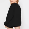 thumbnail image 5 of GiLiling Girls Preppy Heart Sweatshirt, Cute Oversized Pullover, Kids Valentine's Day Graphic Crewneck Athletic Sweater with Pocket (Black, 13-14 Years), 5 of 7