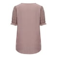 thumbnail image 6 of Pntutb Tops Womens Solid V-Neck Loose Short Sleeve T-Shirt Blouse Pullover, 6 of 6