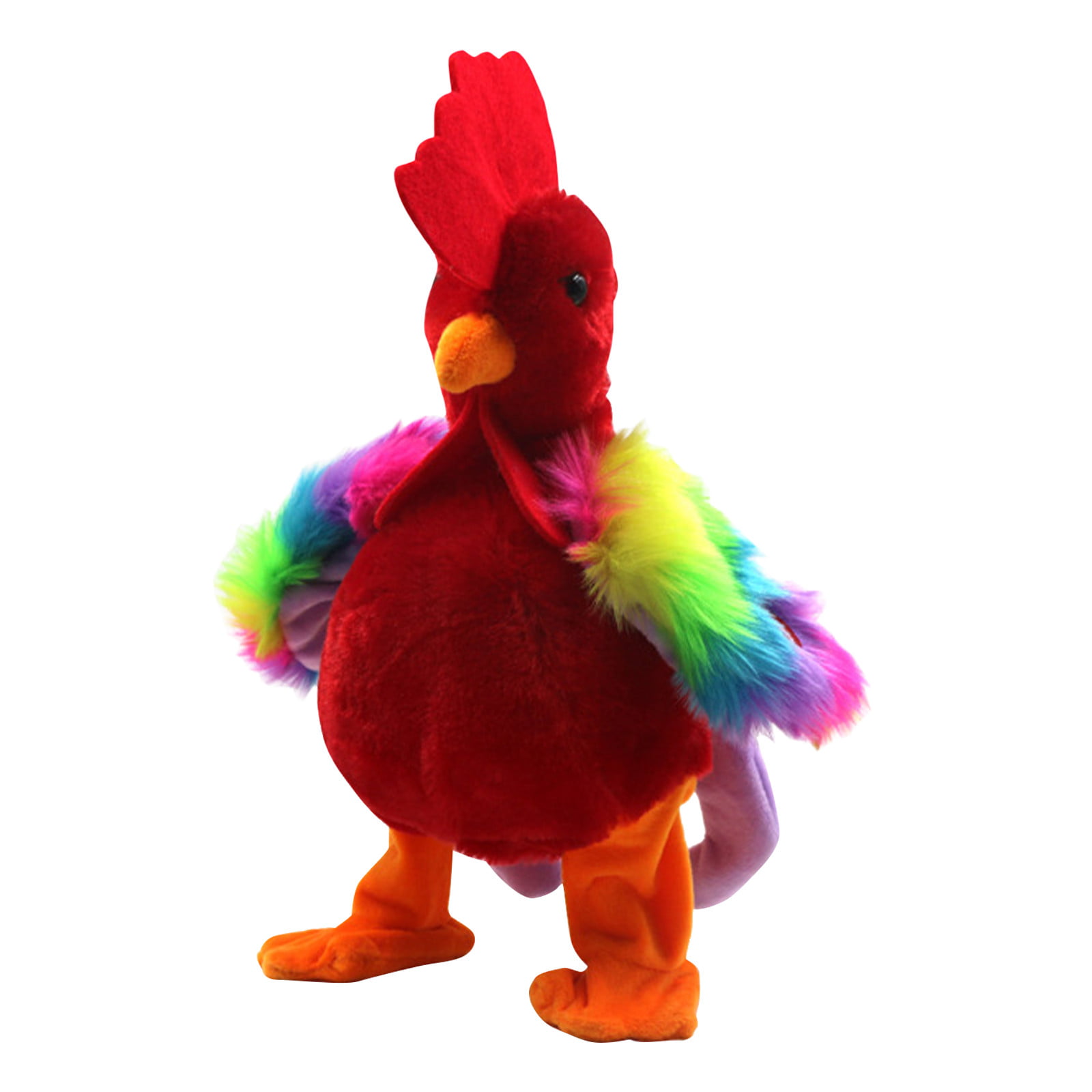 Funny Colorful Plush Toys Screaming Chicken Song Walking Bobble Head Toys  Electric Plush Toys Screaming Miserable Rooster 