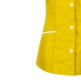 thumbnail image 3 of Enjoytime Shirts for Women Solid Color V-Neck Short Sleeve Tunic Uniform Dressy Workwear Plus Size Women Blouses Yellow M, 3 of 3