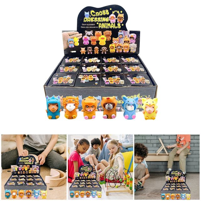 JAKANYQ Mystery Animal Cosplay Blind Set Cute Cartoon Character Keychain Toys For Kids (Full Collection) Squishy Toy