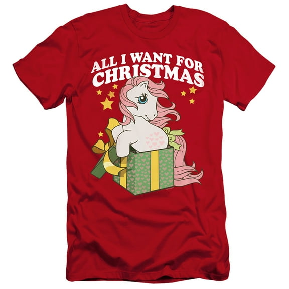 My Little Pony Retro All I Want HBO S/S Adult 30/1 T-Shirt Red