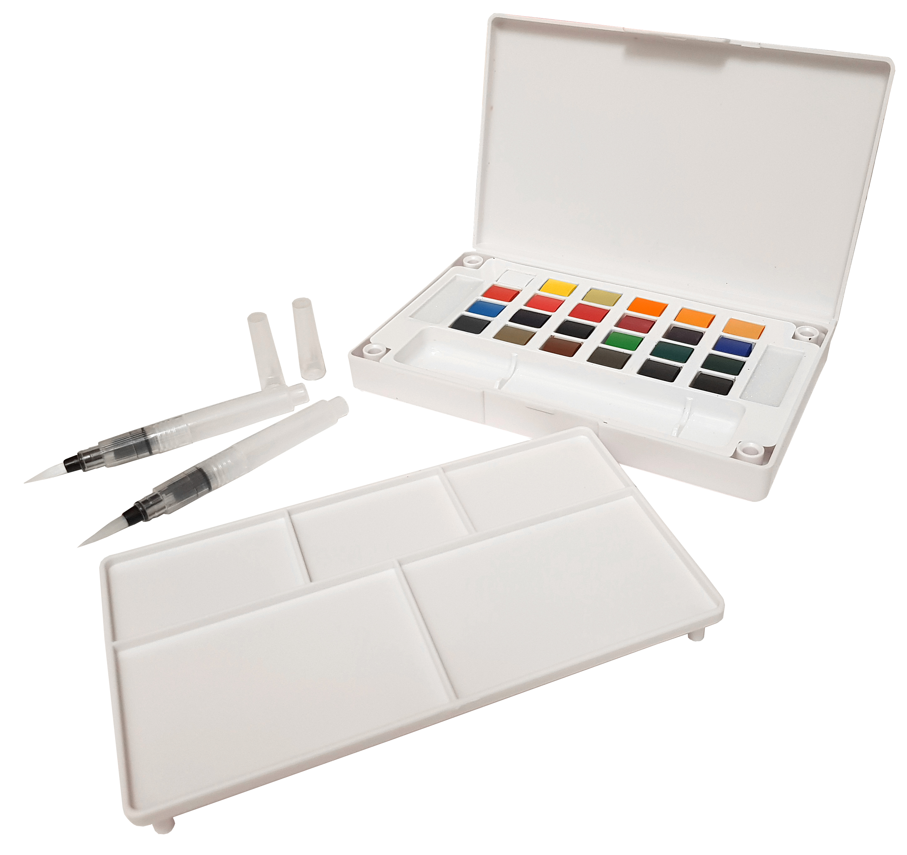 Zieler Premium 24 Half Pan Watercolor Set with Detachable Palette