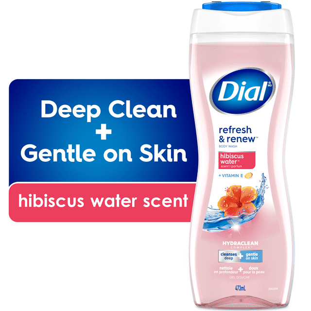 Dial Hibiscus Water Refreshing Body Wash, 473ml, Dermatologist Tested, Free from Silicones, Parabens, Phthalates, SLS