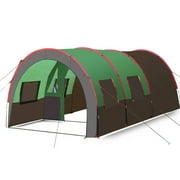 CNMODLE Waterproof 8-10 Person One Bedroom Two Living Room Double Layer Tunnel Family Party Outdoor Camping Large Tent