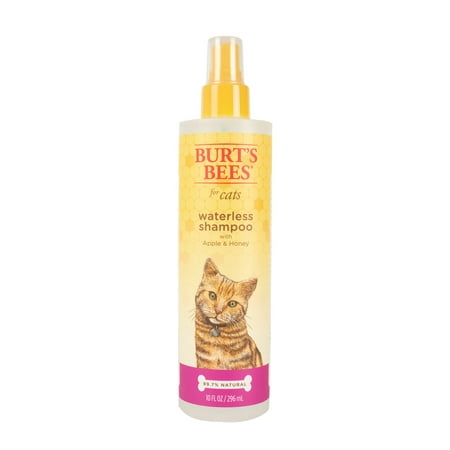 Burt's Bees Natural Pet Care Waterless Shampoo with Apple & Honey, Dry Shampoo for All Cats for Use In Between Baths, Spray, Cruelty Free, Sulfate & Paraben Free, 10 oz