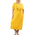 thumbnail image 3 of Unique Bargains Women's Plus Nightgown Short Sleeve Cat Print Nightshirt, 3 of 8