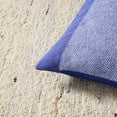 thumbnail image 4 of TOWN & COUNTRY TERRA Alara Solid Border Handcrafted Indoor Outdoor Decorative Pillow, 100% Recycled Materials, UV Fade Resistant, Water Repellent,Blue/Ivory, 14"x20", 4 of 9
