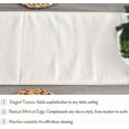 thumbnail image 4 of Organic Cotton Table Runner 72 inches long Decorative Stitched Edge Kitchen Table Runner Bedroom Dresser Scarf Dining Room Table Topper Washable Textured Fabric Runner Furniture Top Cover Beige, 4 of 8