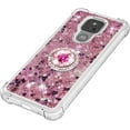 thumbnail image 6 of case for Motorola Moto G Play 2021 Case,Creativity Clear Quicksand Glitter Flowing Liquid Floating Soft TPU Case w/Stand Bling Diamond Sparkle Phone Cover for Motorola Moto G Play 2021  Rose Gold, 6 of 14