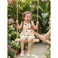 thumbnail image 4 of AceBaby Toddler Baby Girls Summer Outfits Floral Print Tops and Lace Trim Shorts 2Pcs Set,Size 6M-4T, 4 of 8